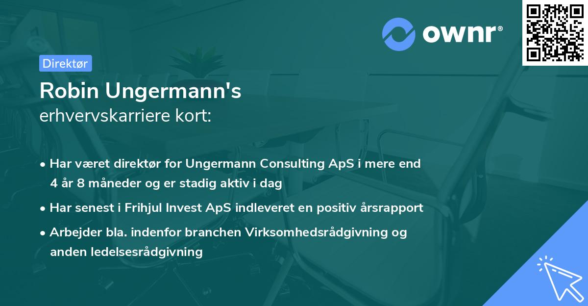 Robin Ungermann's erhvervskarriere kort