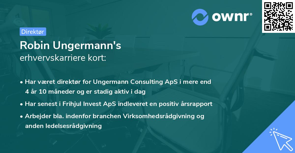 Robin Ungermann's erhvervskarriere kort
