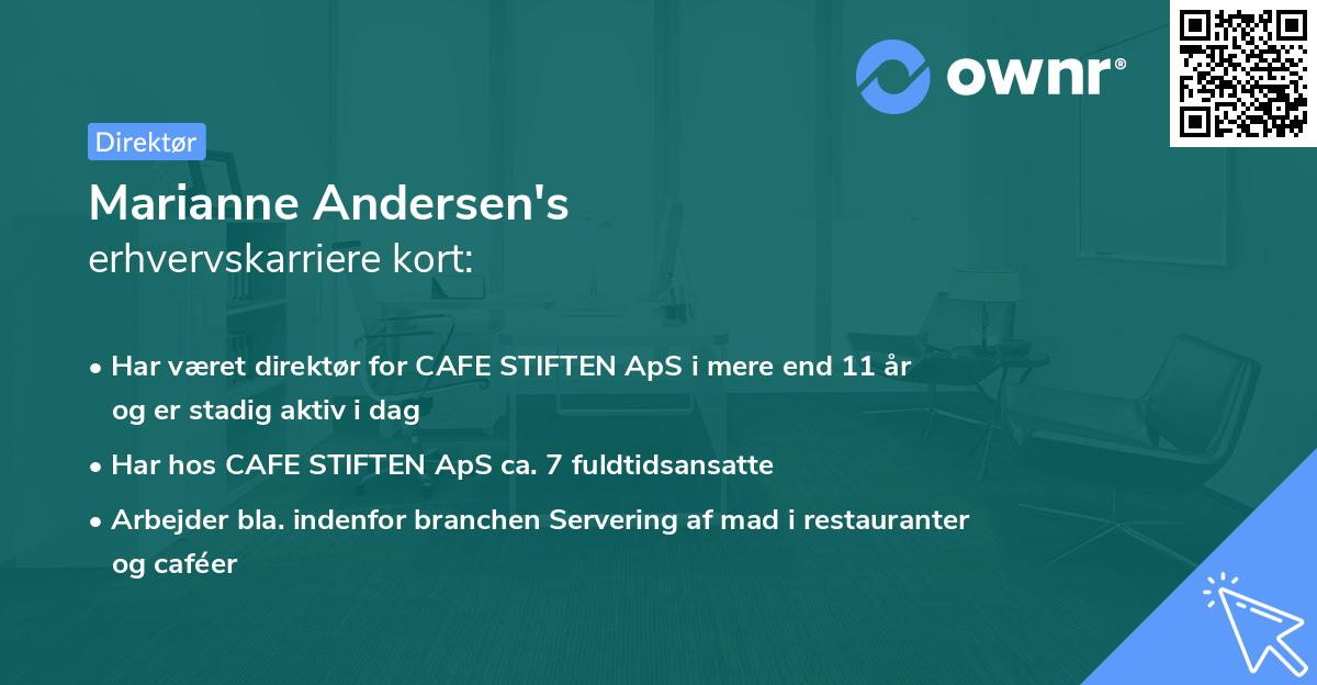 Marianne Andersen's erhvervskarriere kort