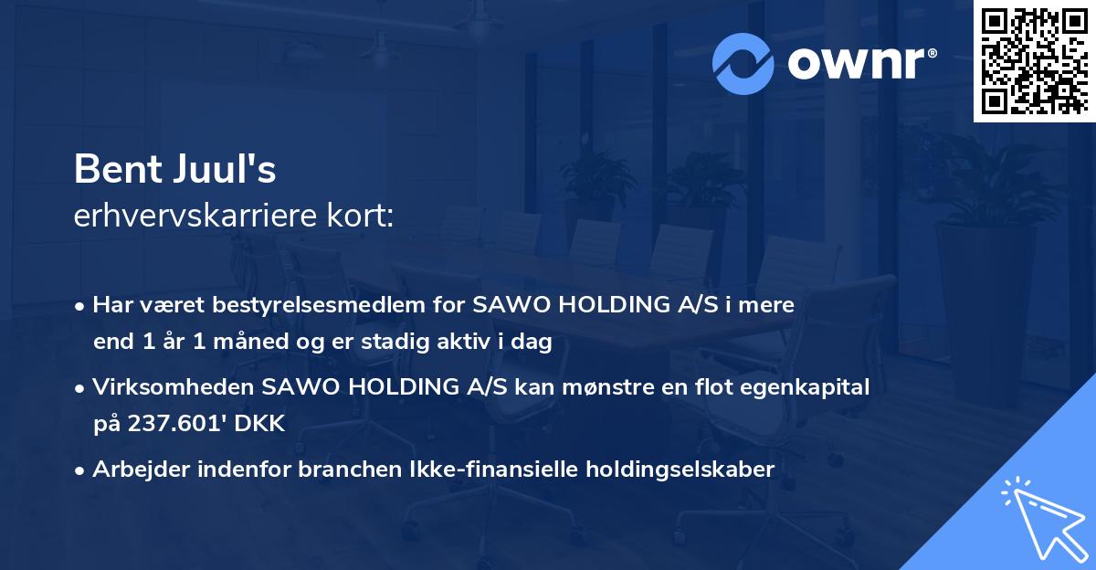 Bent Juul's erhvervskarriere kort