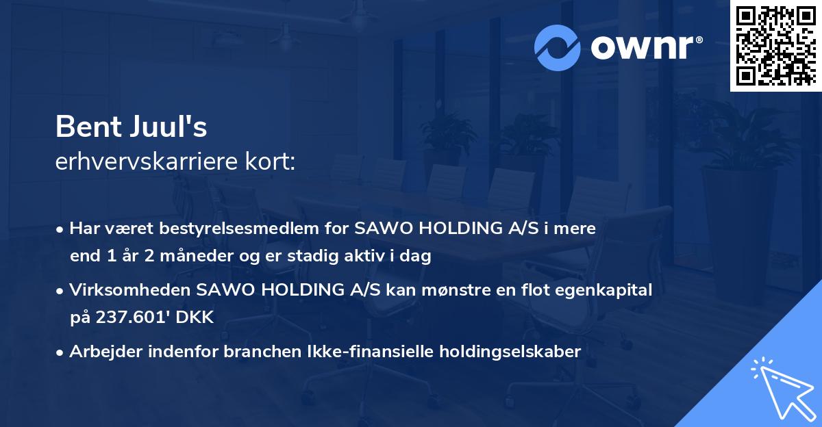 Bent Juul's erhvervskarriere kort