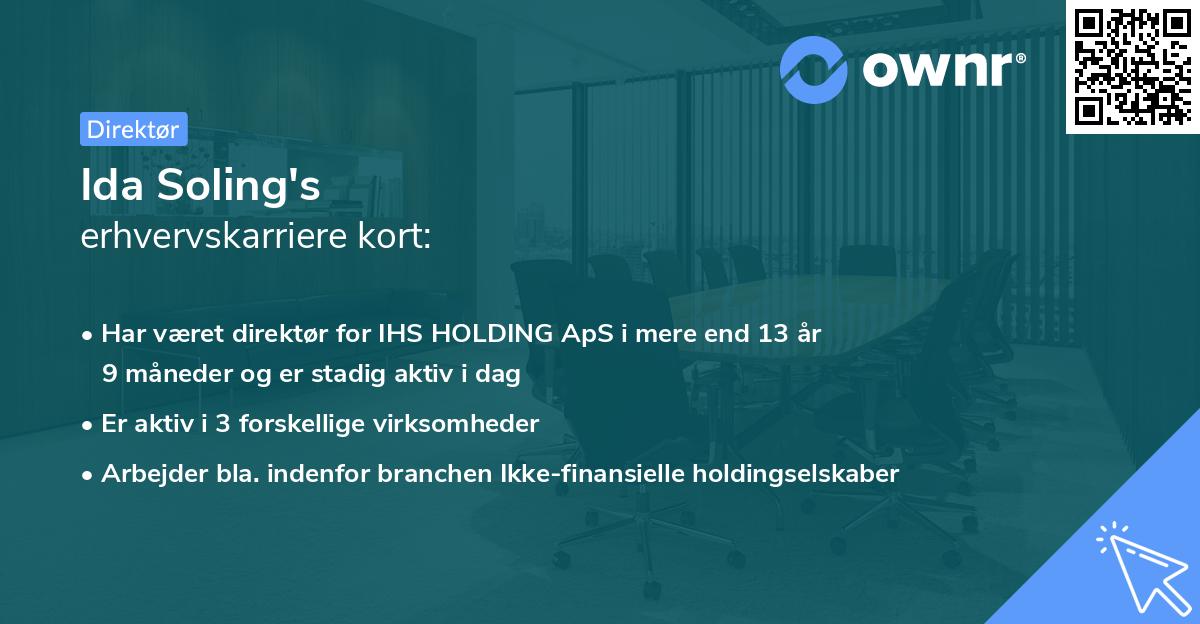 Ida Soling's erhvervskarriere kort