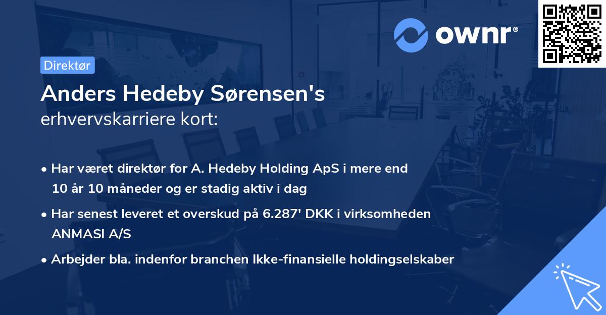 Anders Hedeby Sørensen's erhvervskarriere kort