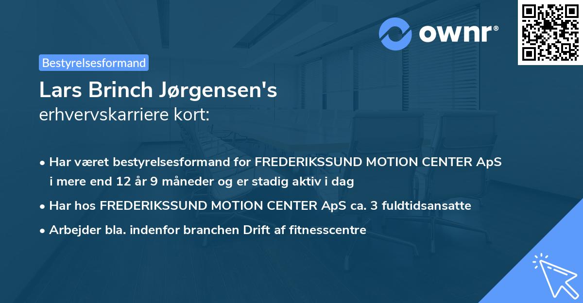 Lars Brinch Jørgensen's erhvervskarriere kort