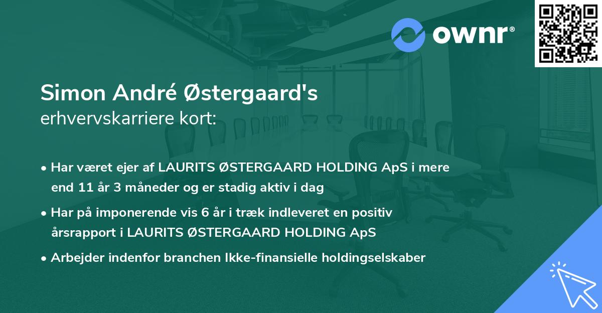 Simon André Østergaard's erhvervskarriere kort
