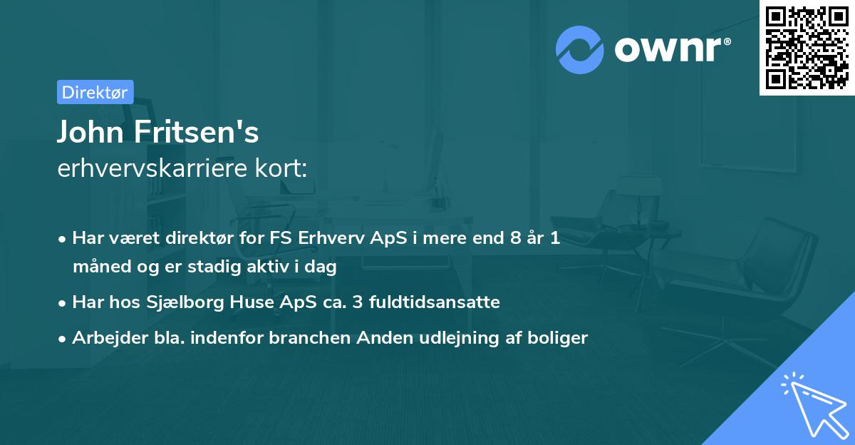 John Fritsen's erhvervskarriere kort
