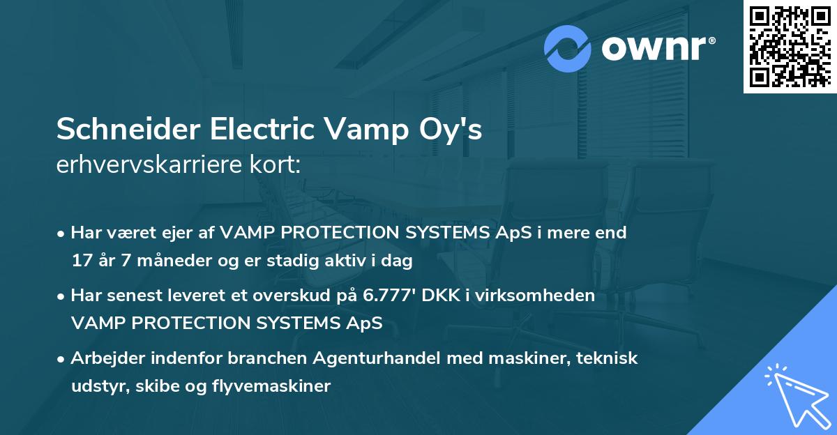 Schneider Electric Vamp Oy's erhvervskarriere kort