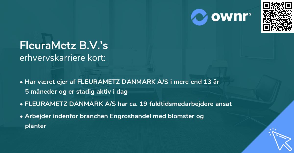 FleuraMetz B.V.'s erhvervskarriere kort