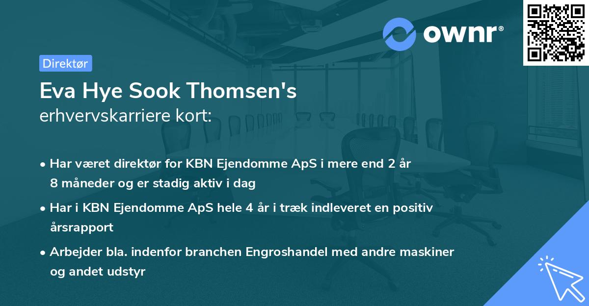 Eva Hye Sook Thomsen's erhvervskarriere kort