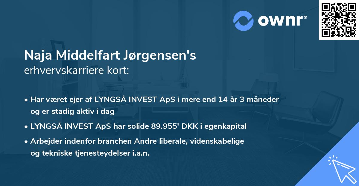 Naja Middelfart Jørgensen's erhvervskarriere kort