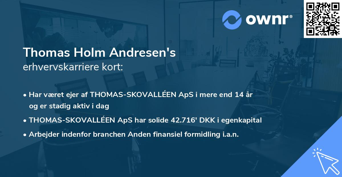 Thomas Holm Andresen's erhvervskarriere kort