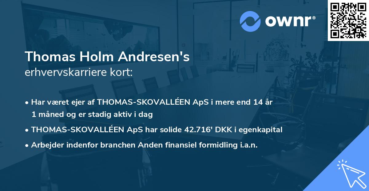 Thomas Holm Andresen's erhvervskarriere kort
