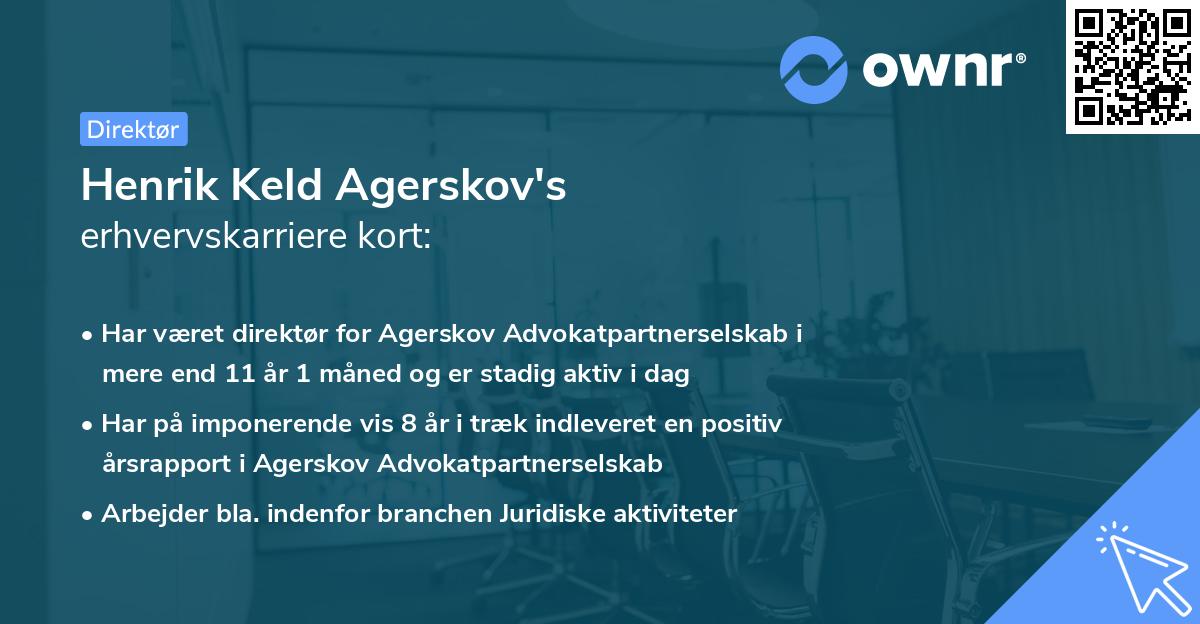 Henrik Keld Agerskov's erhvervskarriere kort