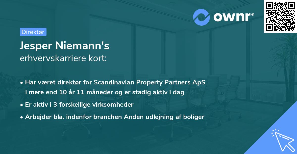 Jesper Niemann's erhvervskarriere kort
