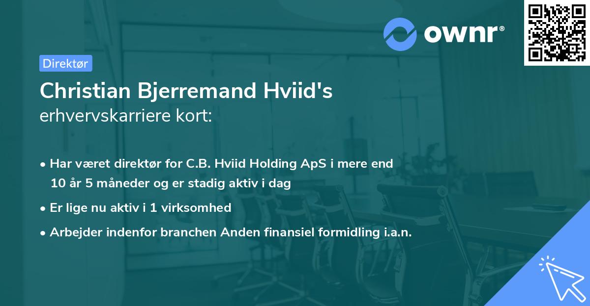 Christian Bjerremand Hviid's erhvervskarriere kort