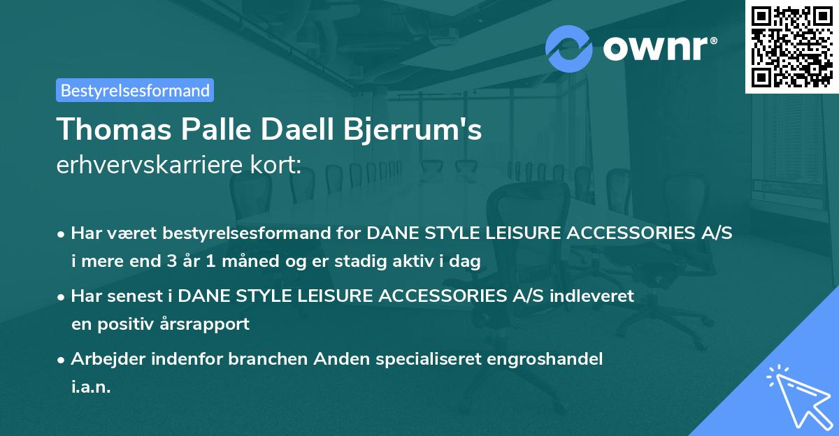 Thomas Palle Daell Bjerrum's erhvervskarriere kort
