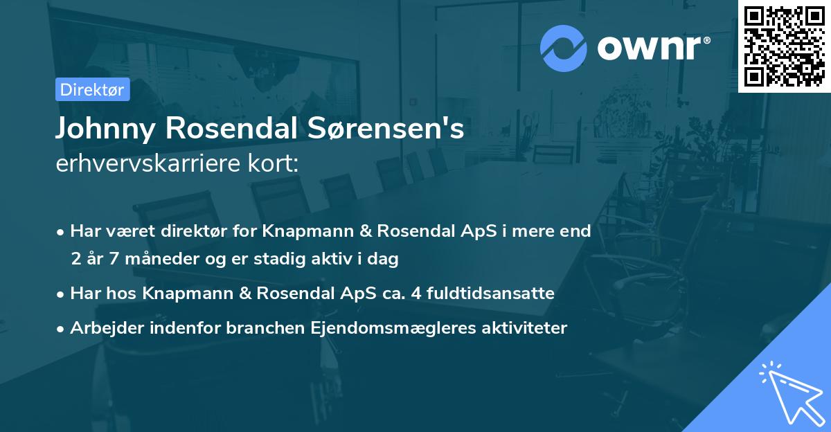 Johnny Rosendal Sørensen's erhvervskarriere kort