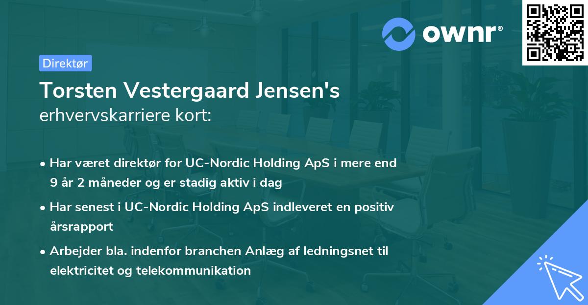 Torsten Vestergaard Jensen's erhvervskarriere kort