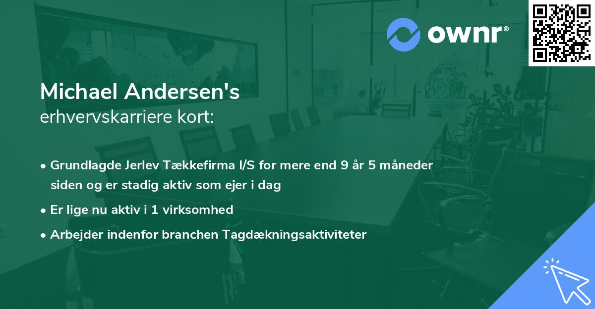 Michael Andersen's erhvervskarriere kort