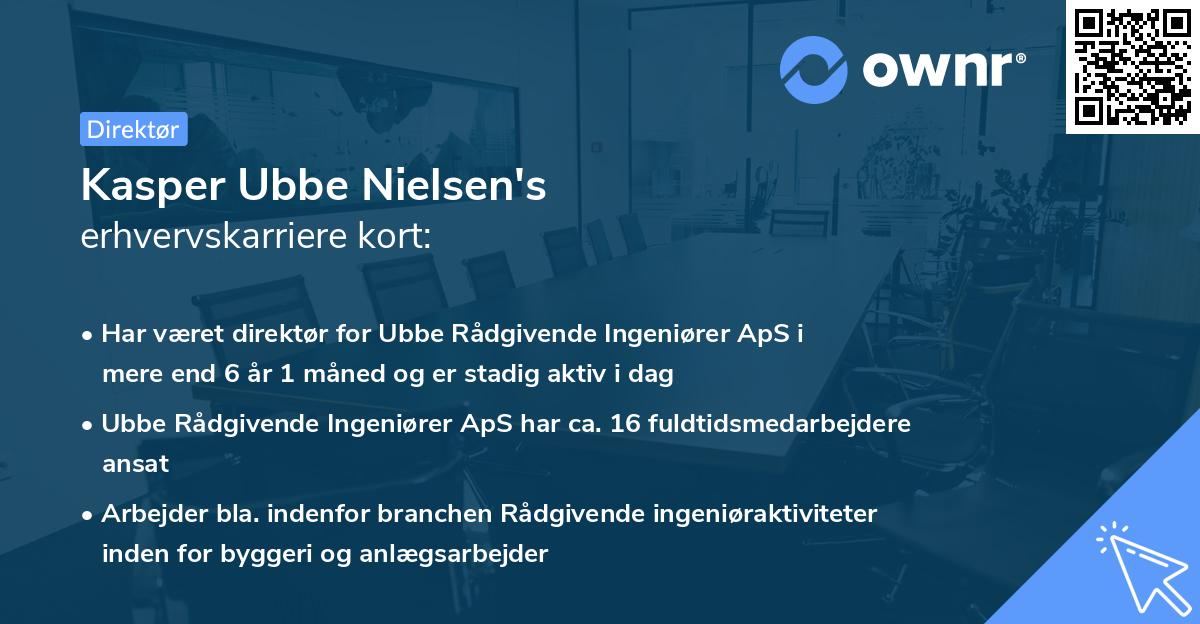 Kasper Ubbe Nielsen's erhvervskarriere kort