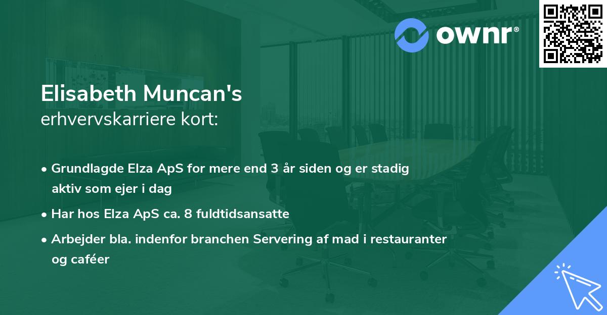 Elisabeth Muncan's erhvervskarriere kort
