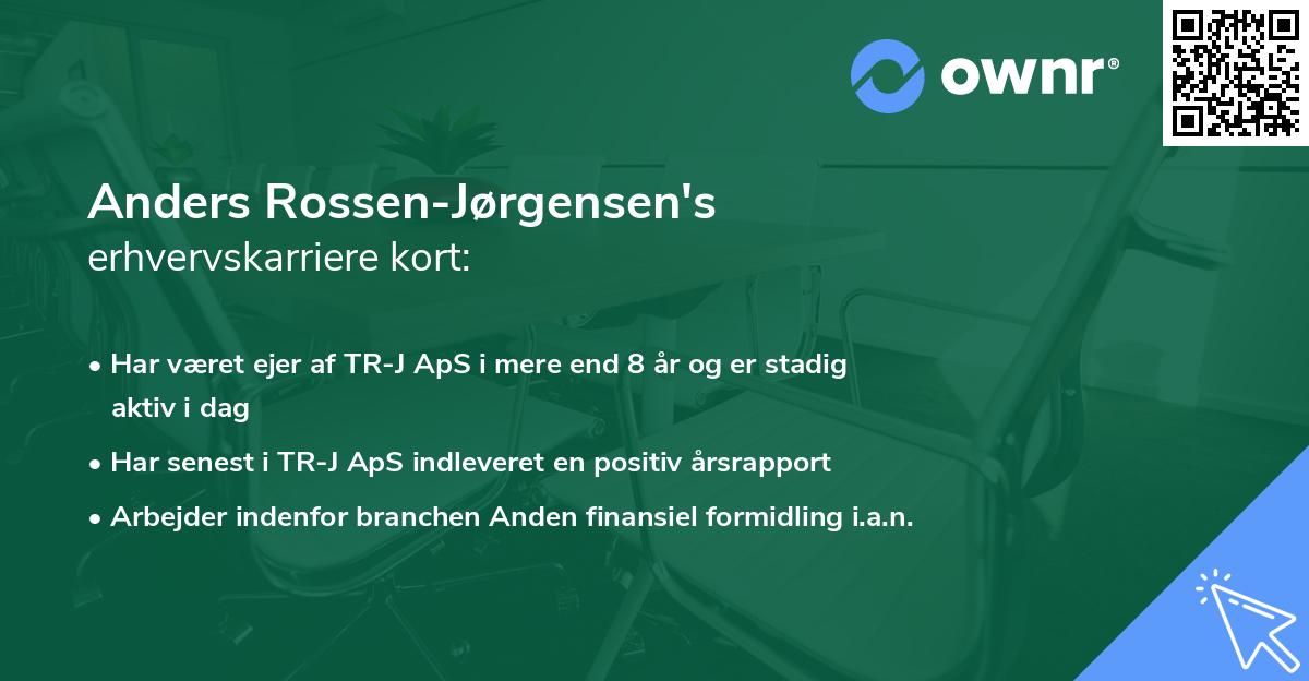Anders Rossen-Jørgensen's erhvervskarriere kort