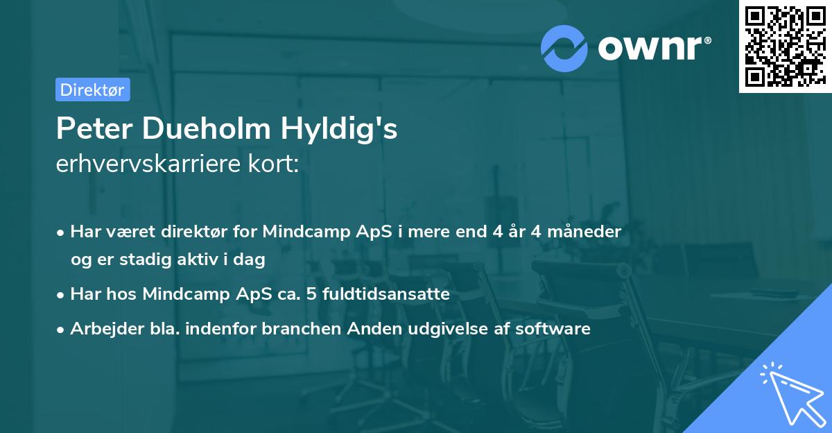 Peter Dueholm Hyldig's erhvervskarriere kort