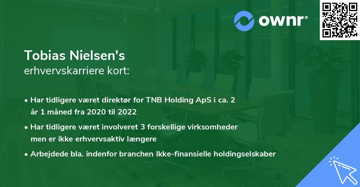 Tobias Nielsen's erhvervskarriere kort
