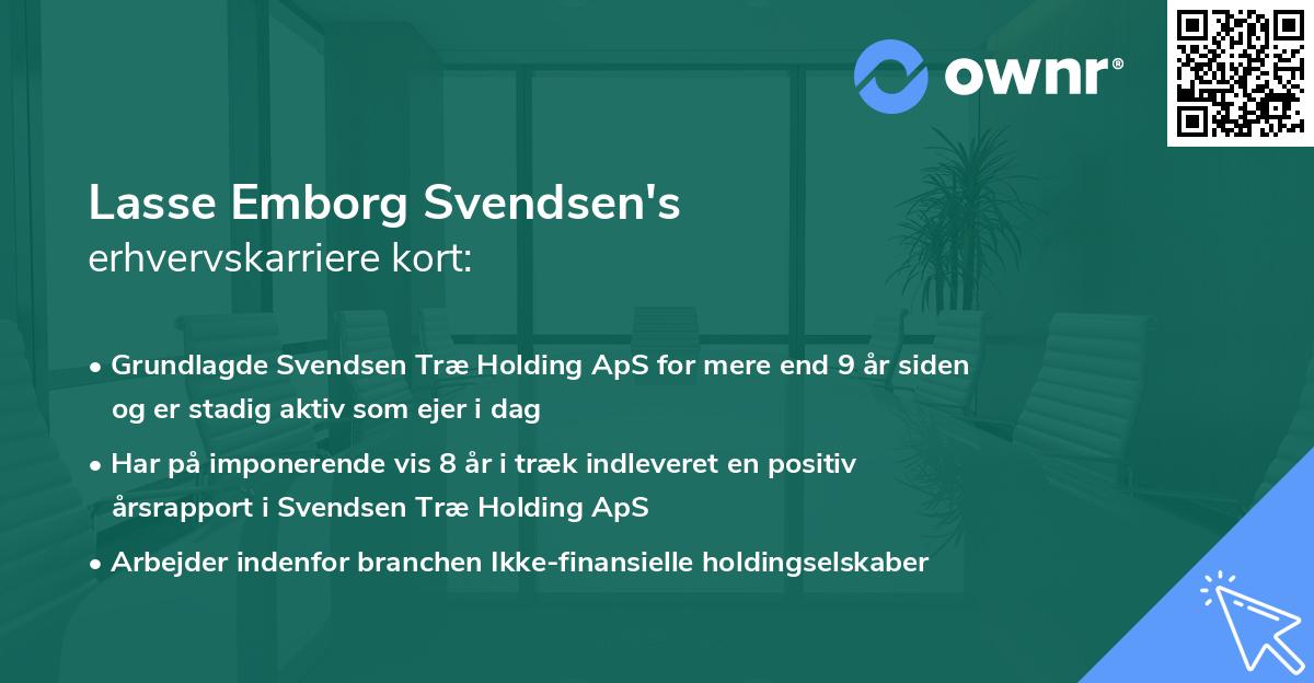 Lasse Emborg Svendsen's erhvervskarriere kort