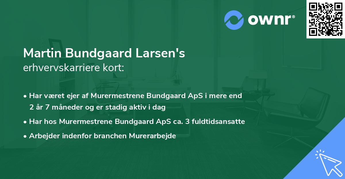 Martin Bundgaard Larsen's erhvervskarriere kort