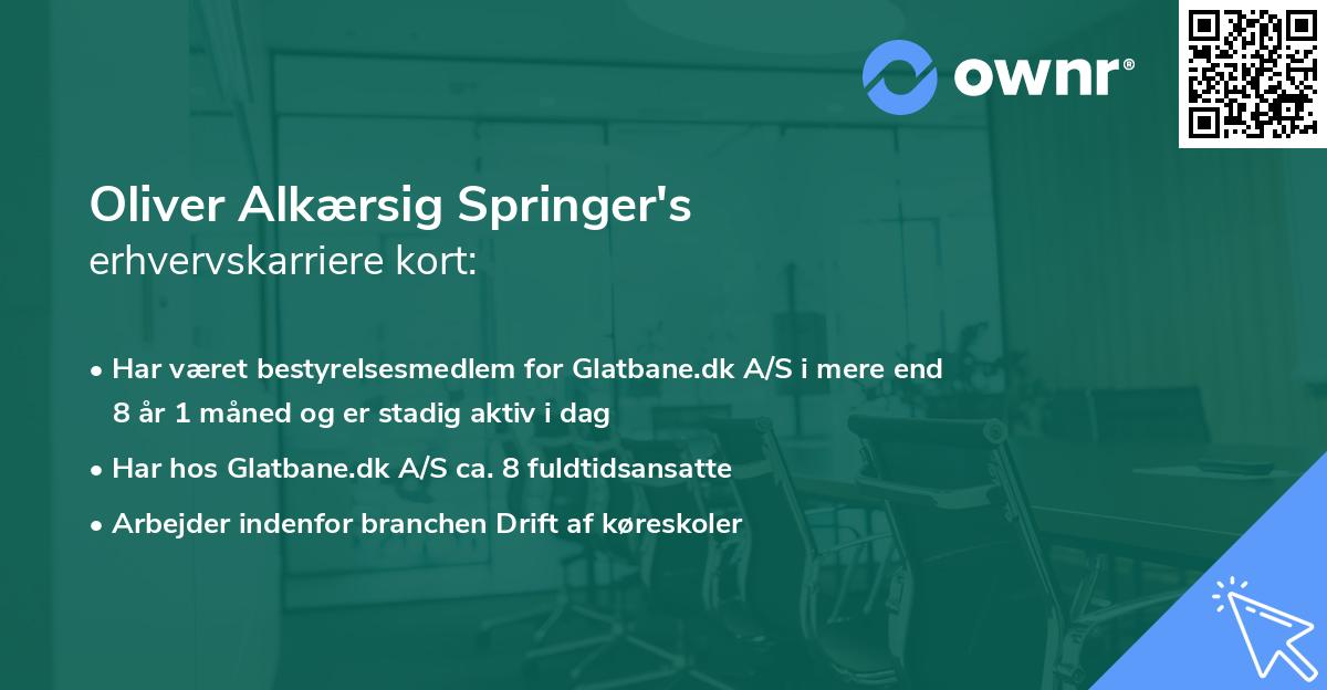Oliver Alkærsig Springer's erhvervskarriere kort