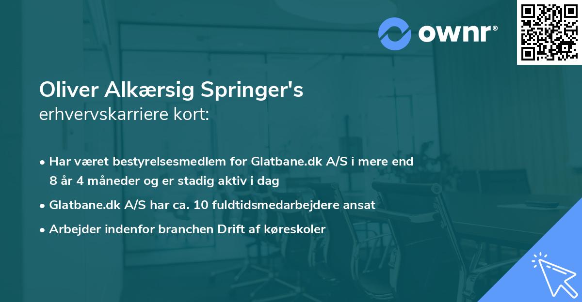 Oliver Alkærsig Springer's erhvervskarriere kort