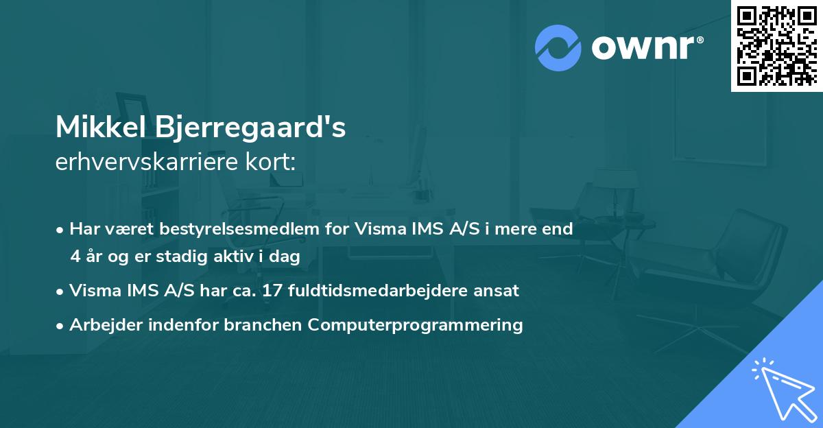 Mikkel Bjerregaard's erhvervskarriere kort