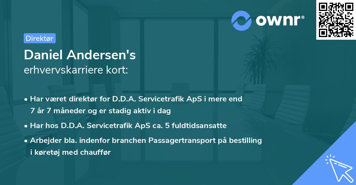 Daniel Andersen's erhvervskarriere kort