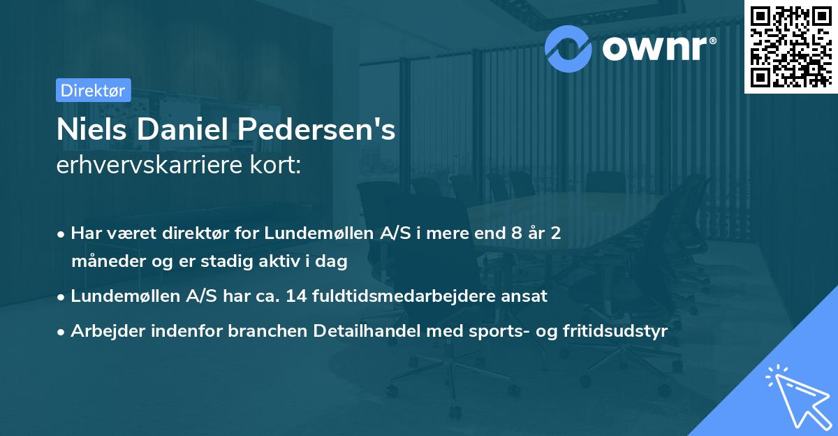 Niels Daniel Pedersen's erhvervskarriere kort