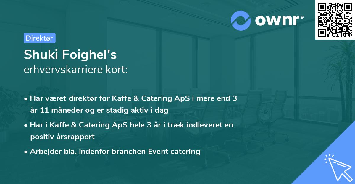 Shuki Foighel's erhvervskarriere kort