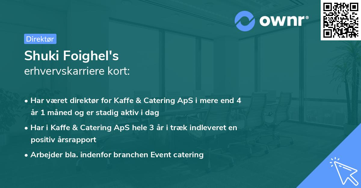 Shuki Foighel's erhvervskarriere kort