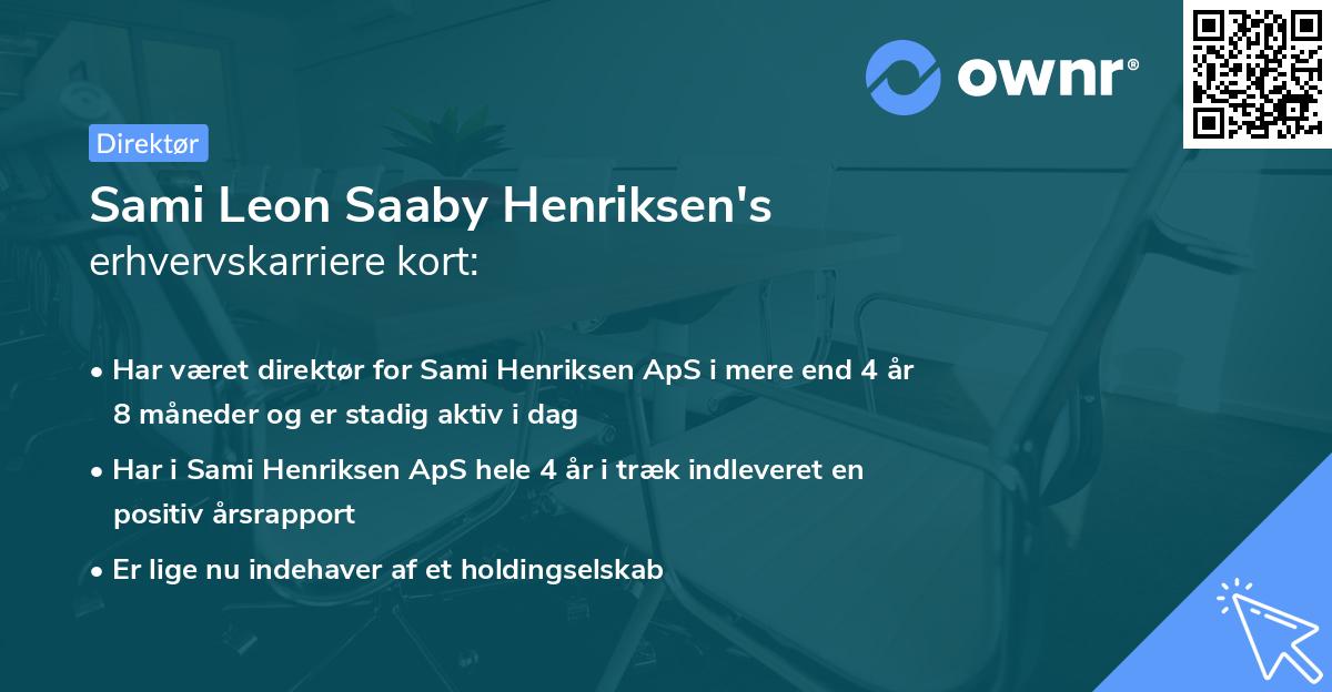 Sami Leon Saaby Henriksen's erhvervskarriere kort