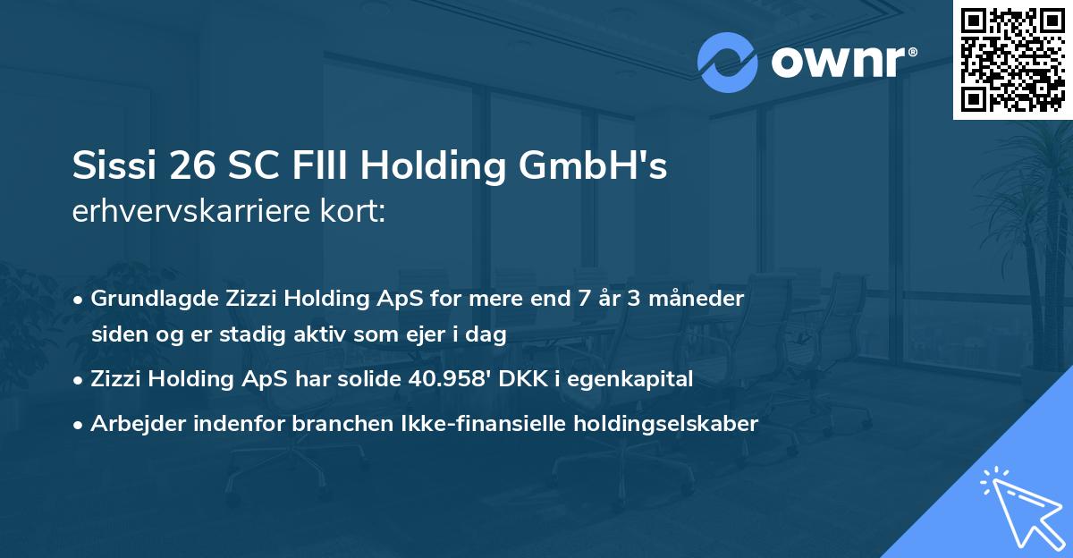 Sissi 26 SC FIII Holding GmbH's erhvervskarriere kort