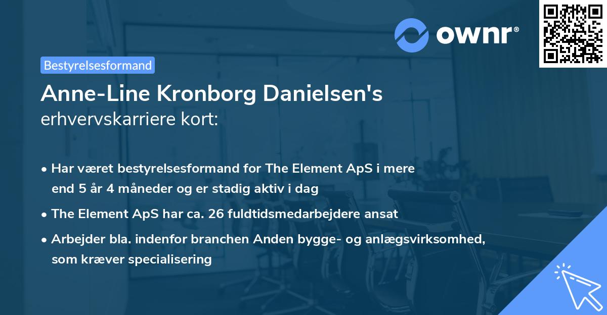 Anne-Line Kronborg Danielsen's erhvervskarriere kort