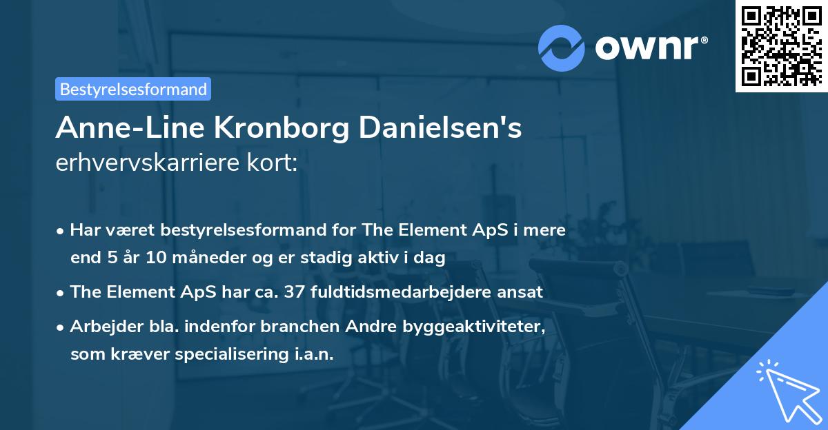 Anne-Line Kronborg Danielsen's erhvervskarriere kort