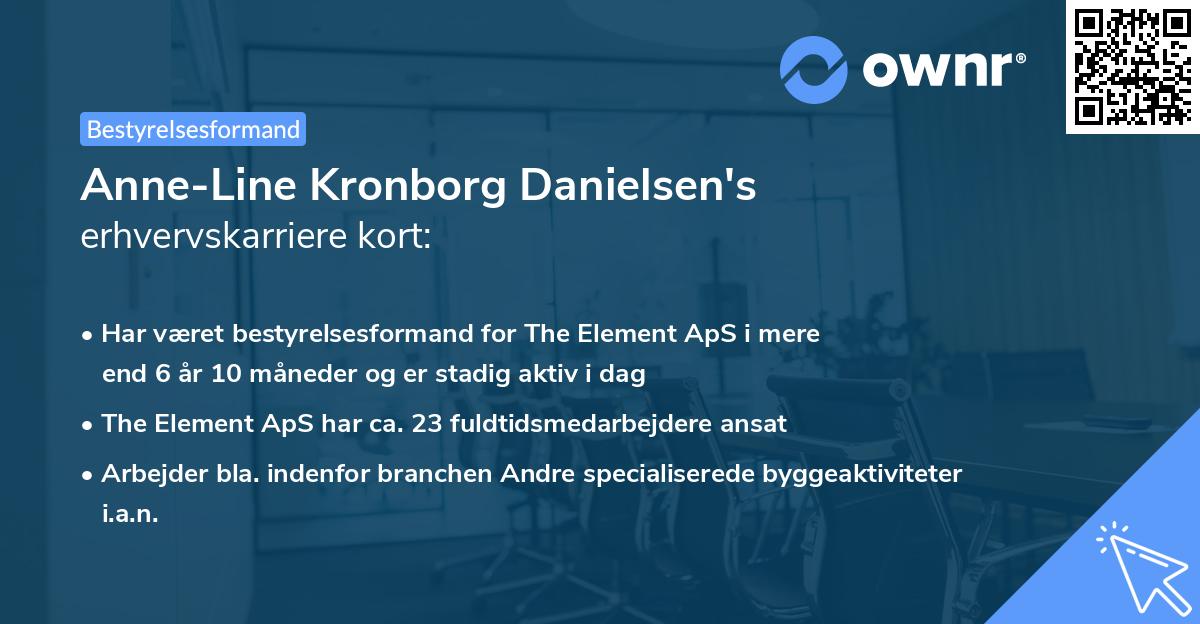 Anne-Line Kronborg Danielsen's erhvervskarriere kort