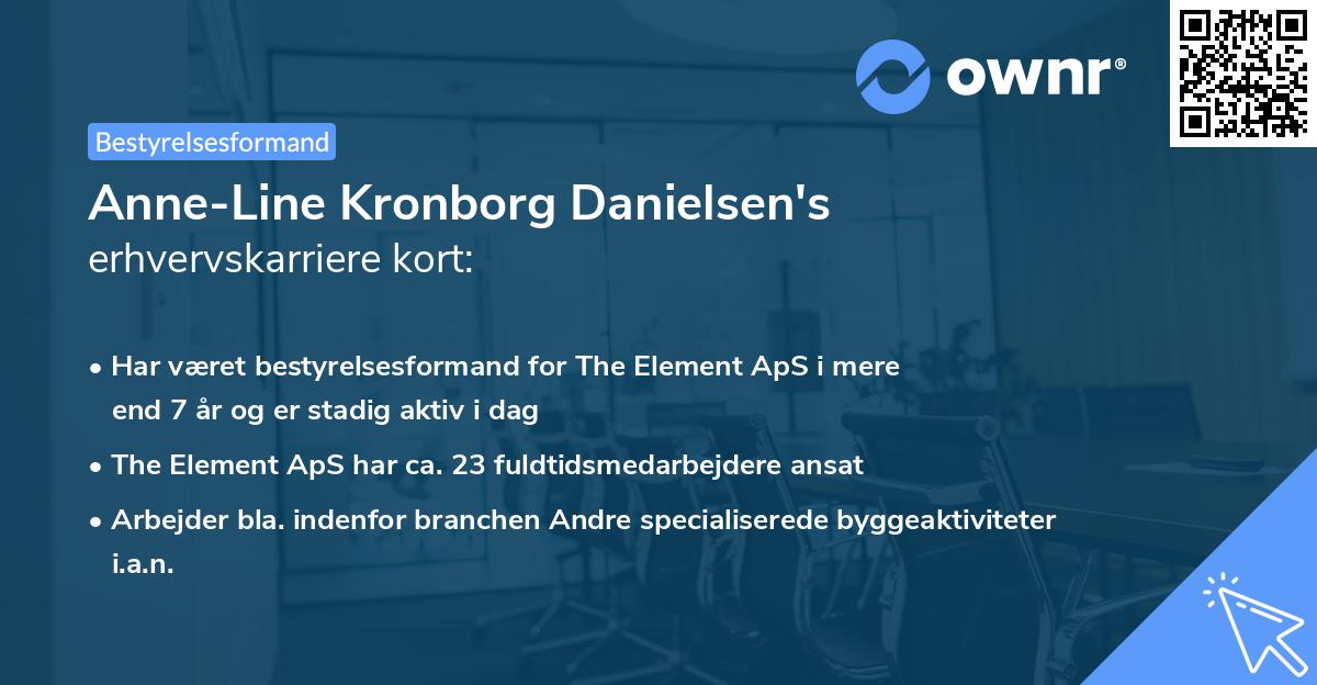 Anne-Line Kronborg Danielsen's erhvervskarriere kort