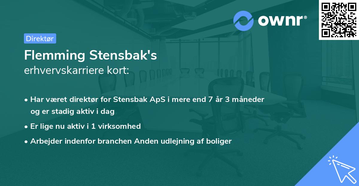Flemming Stensbak's erhvervskarriere kort