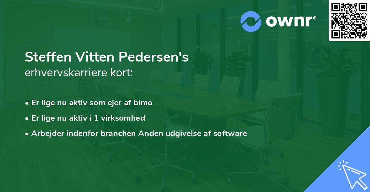 Steffen Vitten Pedersen's erhvervskarriere kort