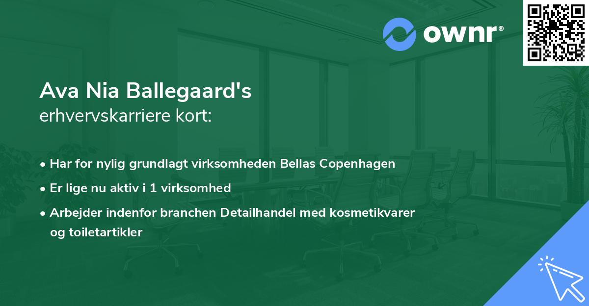 Ava Nia Ballegaard's erhvervskarriere kort