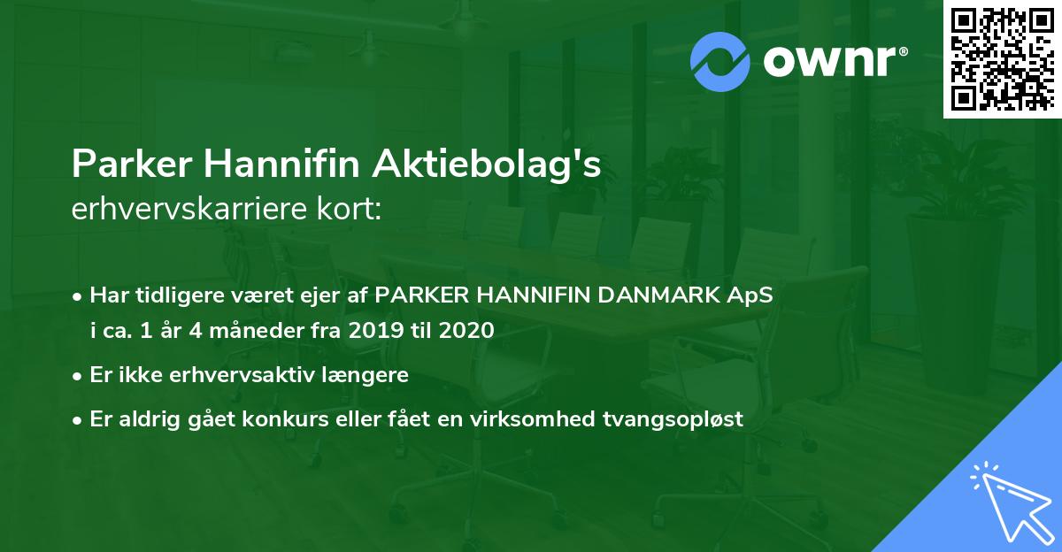 Parker Hannifin Aktiebolag's erhvervskarriere kort
