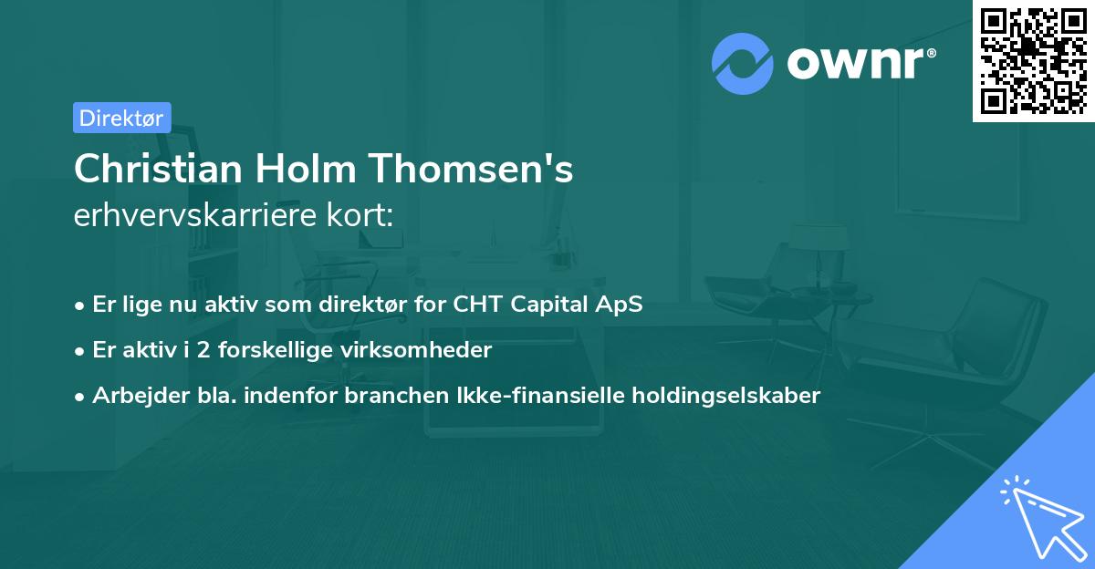 Christian Holm Thomsen's erhvervskarriere kort