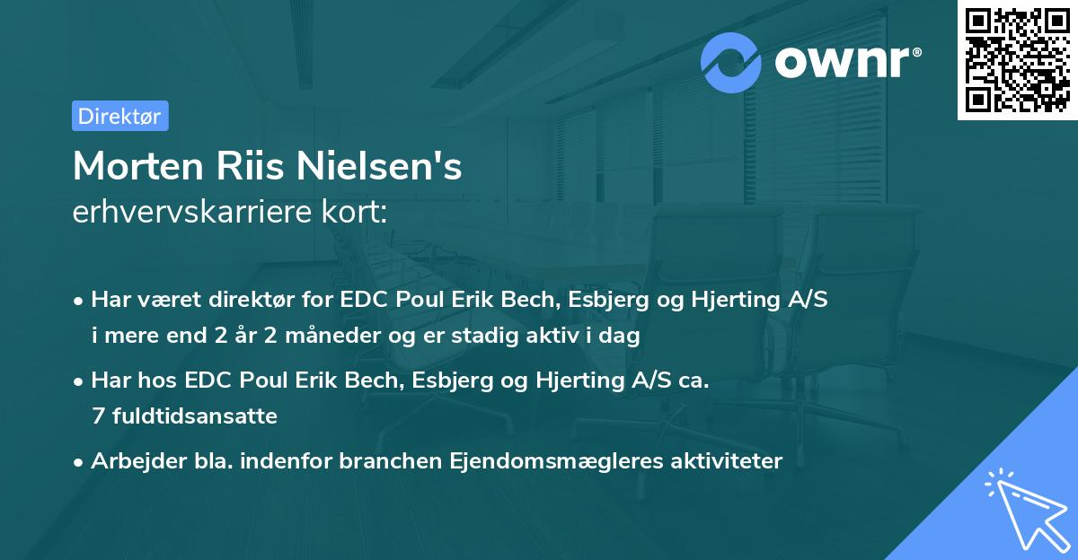 Morten Riis Nielsen's erhvervskarriere kort