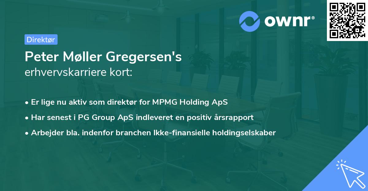 Peter Møller Gregersen's erhvervskarriere kort